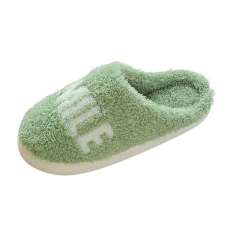 

Pgeraug womens slippers Womens Slippers For Womens Men Warm Shoes Soft House Slippers Flip Flop mens slippers Green 36-37