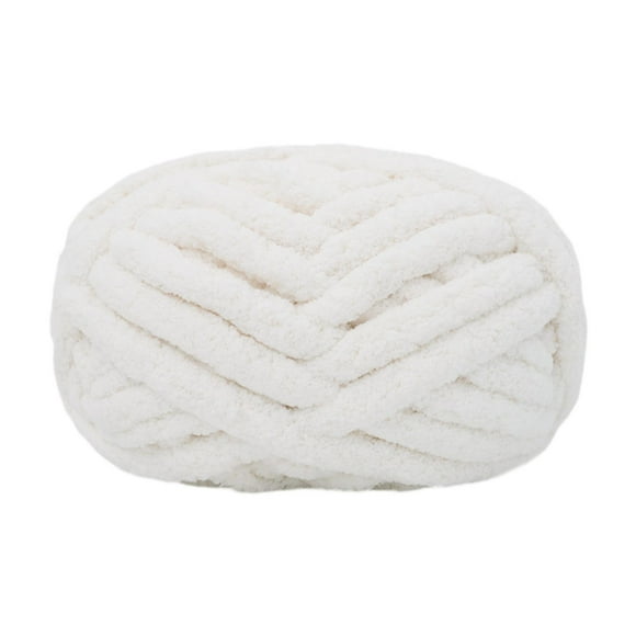 kurtrusly Thick Chunky Yarn DIY Jumbo Yarn Crochet Knitted Ginger for Yellow Cushion White 25.6 m