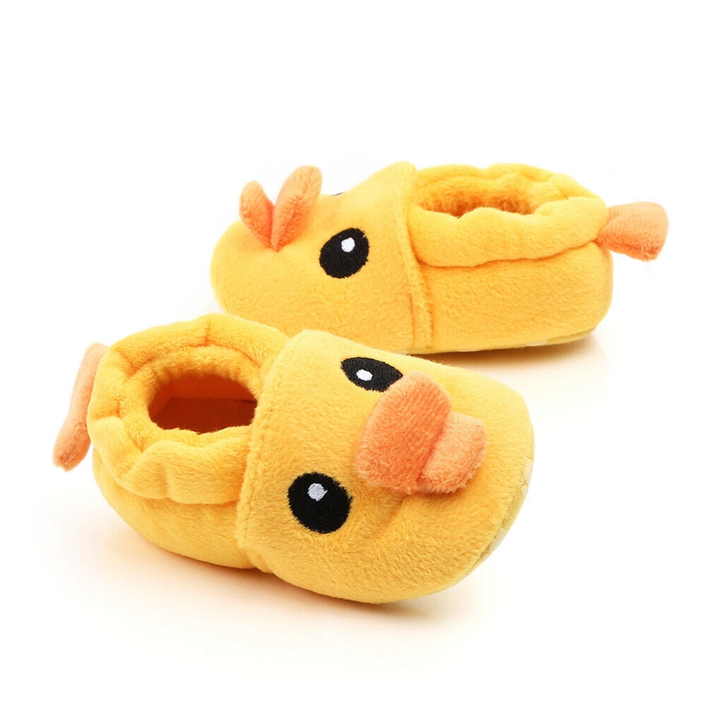 Baby Boy Girl Crib Shoes Infant Cartoon Duck Soft Sole Indoor Slippers