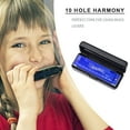 thumbnail image 6 of fankhu 10 Hole 20 Tone Harmonica Portable Harmonica Adults Children Gift (Blue), 6 of 8