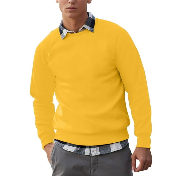 Diufon Mens Sweatshirts Long Sleeve Lightweight Color Block Pullover Tops Fall Fashion Classic Tee Shirts