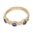 thumbnail image 2 of 14Kt Yellow Gold Tanzanite With White Natural Zircon Ring, 2 of 3