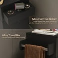 thumbnail image 4 of ADVWIN Salon Station for Hair Stylist, Beauty Salon Storage Trolley Cart, 3 Hair Dryer Holders & Locking Drawer & Storage Cabinet & Towel Rack, Salon Organizer Barber Stations Spa, Black, 4 of 8
