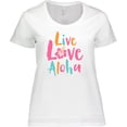 thumbnail image 3 of Inktastic Live Love Aloha Women's Plus Size T-Shirt, 3 of 5