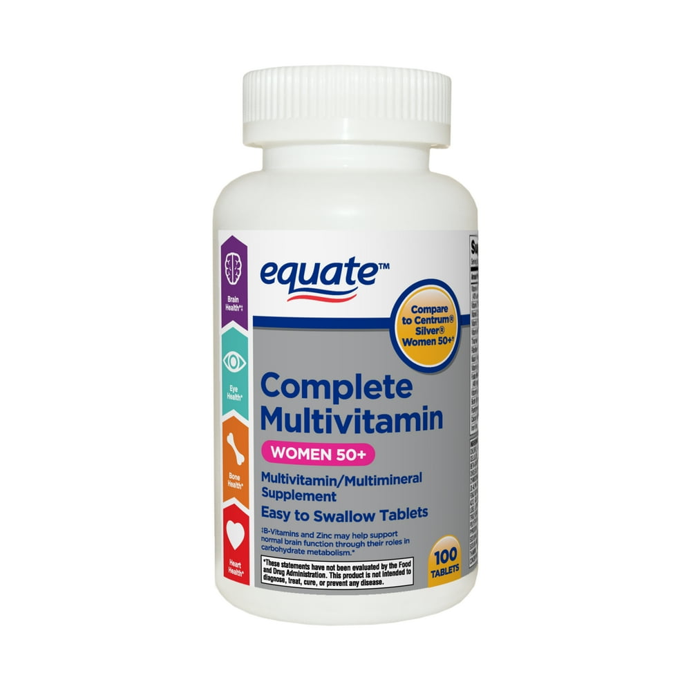 Equate Complete Multivitamin Tablets, Women 50+, 100 Ct