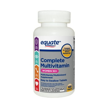 Equate Complete Multi/Multimineral Supplement s, Women 50+, 100 Count