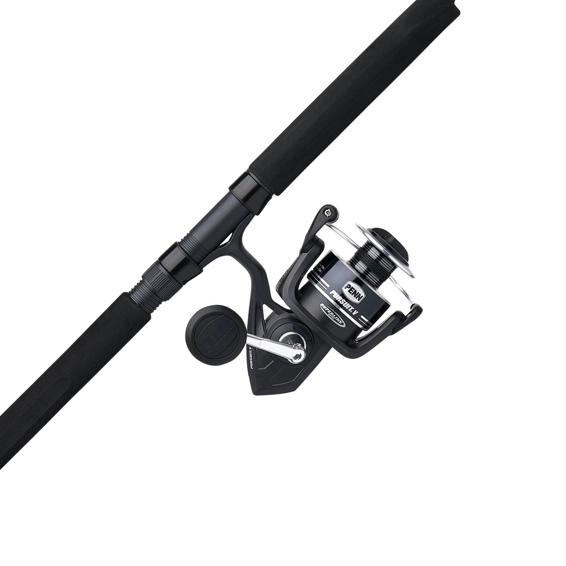 PENN Pursuit V Spinning Fishing Combo, 6'6" Medium Heavy Rod, 6000 Size Reel
