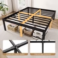 thumbnail image 6 of Merrland Queen Size Metal Bed Frame, 18" Platform Bed with Large Under-Bed Storage Space, Noise-Free, Easy Assembly, Black, 6 of 7