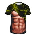 thumbnail image 4 of Styesk T-Shirts pour Homme Mode pour Hommes Impression Florale Mode Entraînement Physique Col Rond Manches Courtes T-Shirt, 4 of 5