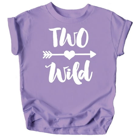 

Olive Loves Apple Two Wild 2nd Birthday Girls Shirt for Toddler Girls Second Birthday Outfit Purple Shirt 2T