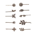 thumbnail image 1 of EeaseMX 10 pinzas para el pelo vintage con diseño de hojas y flores, horquillas, pasadores y accesorios para el cabello (diseños variados), 1 of 7