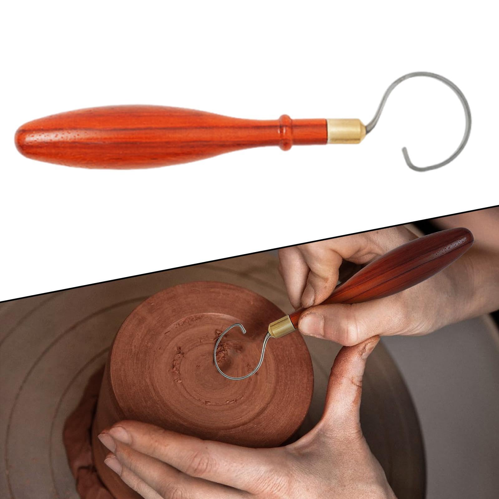 FVDPWYE Clay Pottery Modelling Carving Tool Ceramics Trimming Carving Tool Wooden Ribbon