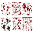 thumbnail image 2 of Tanglewen Halloween Window Clings,6 Sheets Double Side Halloween Window Stickers Terrifying Blood Handprint Removable Glass Decals for Halloween Window Decorations Indoor, 2 of 4