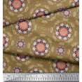 thumbnail image 3 of Soimoi Satin Silk Fabric Floral Mandala Print Fabric by The Yard 42 Inch Wide, 3 of 3