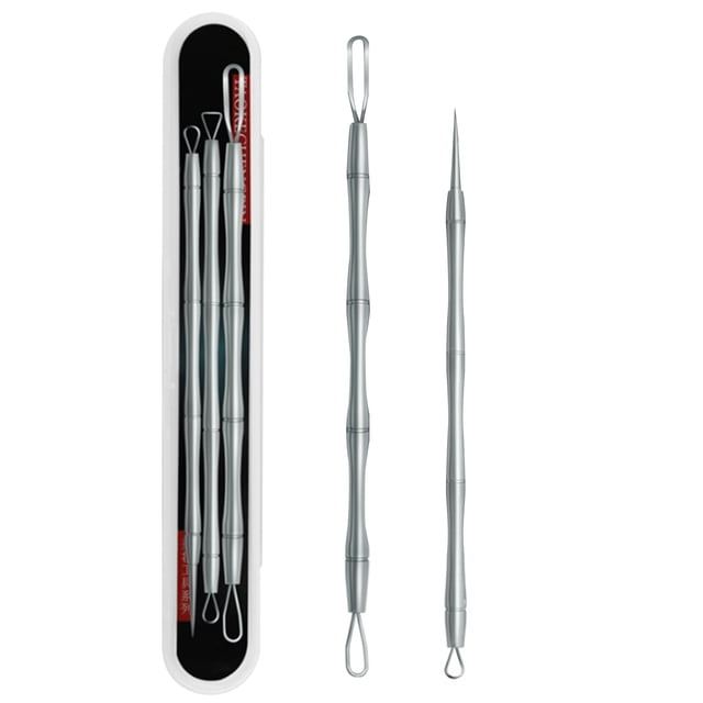 2PCS Pimple Comedone Extractor Tool Kit de eliminación de acné Tratamiento para yeacher Kit de eliminación de acné