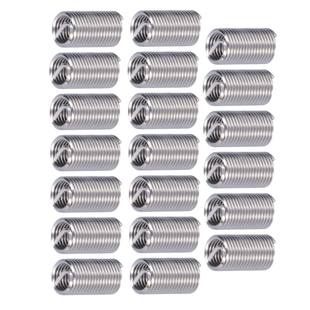 QIILU Vis de Fil, 20 Pcs Réparation de Fil M12 x 1.75 Insert Fileté Écrou Enroulé Extension Consommables, Réparation de Fil
