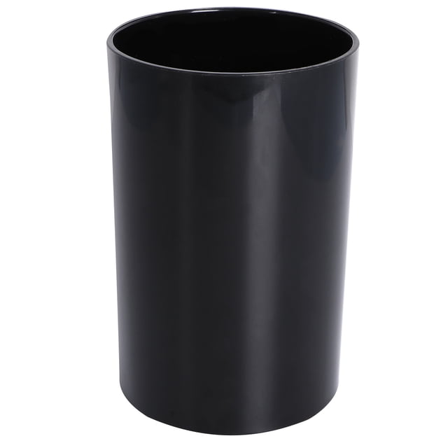 Estante de plástico para almacenamiento de cocina, soporte para utensilios de cocina, cortador de escritorio, tijeras, simple, para el hogar y el comedor (talla S, negro).