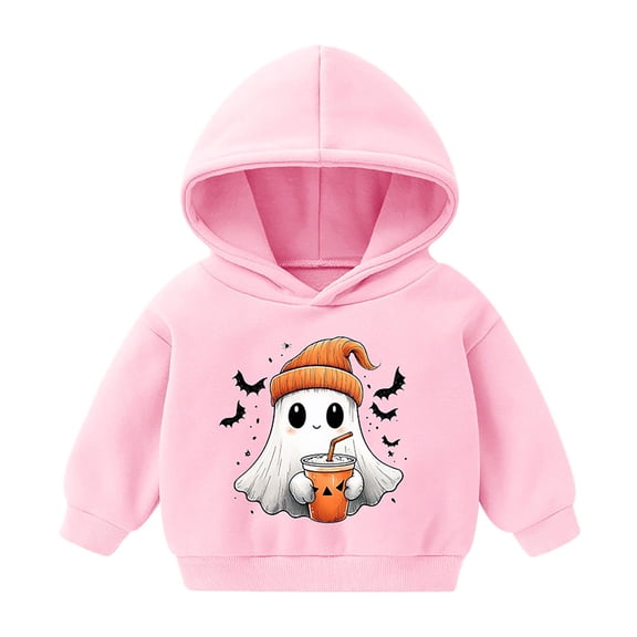 hengsof Boys Girls Halloween Hooded Shirt Long Sleeve Pullover Hoodies Outfit Toddler Halloween Print Tops 2-7 Years