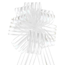 10pcs 4 Inch Large Pull Bow Gift Wrapping Bows Ribbon Organza White for Wedding Baskets Party