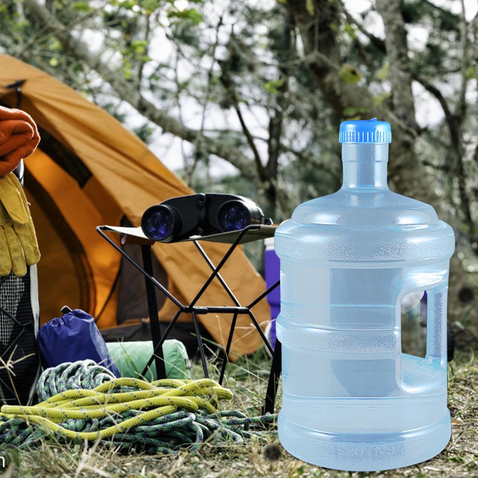 Eqslft 0.8/1.3 Gallon Water Bottle With Cover Big Water Bottle With Cover Gym Water Bottle With Handle Gallon Water Jug (101/170 Oz Transparent) Outdoor Handle Large Capacity Water