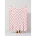 thumbnail image 4 of Throw Blankets Checkerboard Grid Chessboard Gingham Warmer Comfort Reversible Long Shaggy Cozy Decor for Home Bed Couch, 4 of 6