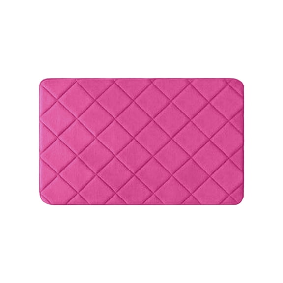 Diceymbol Pink Quilted Diamond Anti-Fatigue Floor Mat Non Slip Waterproof Rug for Kitchen Walkway Home Decor 31x20 Inch
