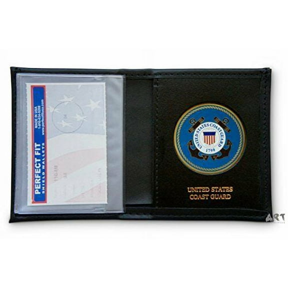 Coast Guard Wallets, Officially Licensed United States Military, Genuine Leather for Adult & Unisex