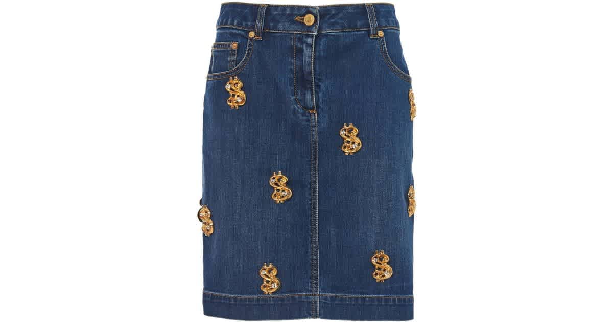moschino denim skirt