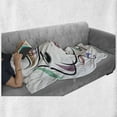 thumbnail image 6 of Hair Salon Soft Flannel Fleece Throw Blanket, Smokey Eye Make-up Lady with Colorful Wavy Hair Stripes and Curly Lines, Cozy Plush for Indoor and Outdoor Use, 60" x 80", Multicolor, by Ambesonne, 6 of 6