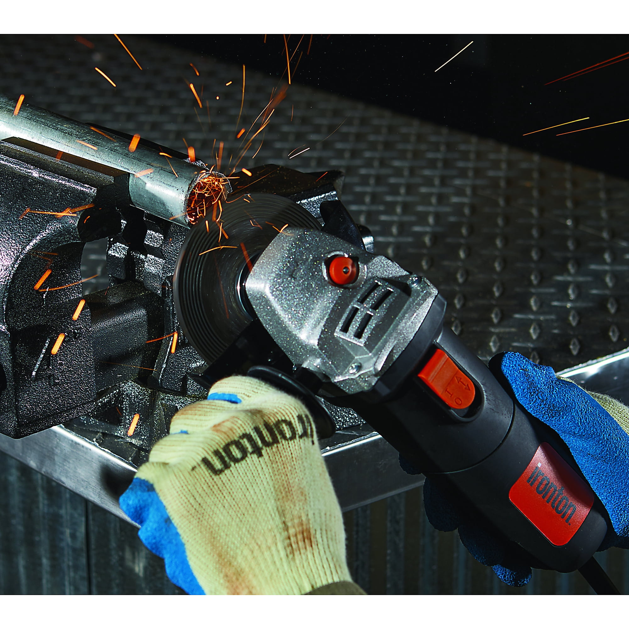Ironton 4-1/2in. Angle Grinder, 4.3 Amps, 120 Volts, 12,000 RPM