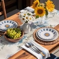 thumbnail image 3 of Table Runner Vintage Blue Purple Flowers Leaf Table Decoration for Kitchen Dinning Retro Floral Leaf Table Decoration for Indoor Outdoor Party Wedding Decor 13x72 Inch, 3 of 7