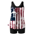thumbnail image 5 of Qzwdhjm Women's Swimwear Tankinis 2 Piece Tummy Control Athletic Bathing Suits Round Neck Independence Day Swim Tank Tops with Bottoms Beach Party Swim Suits, 5 of 5