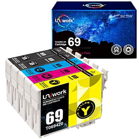 Uniwork Remanufactured Ink Cartridge Replacement for Epson 69 use for Stylus CX6000 CX8400 NX400 NX410 NX415 NX515 Workforce 600 610 615 1100 Printer Tray  5 Pack Uniwork Remanufactured Ink Cartridge Replacement for Epson 69 use for Stylus CX6000 CX8400 NX400 NX410 NX415 NX515 Workforce 600 610 615 1100 Printer Tray  5 Pack