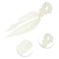 thumbnail image 3 of Unique Bargains 1 Pc Fashion Satin Hair Scarf Scrunchies Hair Ties Beige, 3 of 5