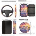 thumbnail image 5 of Uorisanigo Fantasy White Horse Car Seat Covers Set with Steering Wheel Covers/Seat Belt Shoulder Pad/Center Console Cover/Headrest/Gear Shift & Handbrake Cover/Cup Coasters/Keychain,18 Packs, 5 of 7