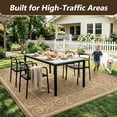 thumbnail image 3 of SIXHOME Outdoor Rugs 5'x7' Patio Rug Bohemian Floral Indoor Outdoor Rugs Polypropylene Washable Non Shedding, Easy Clean, Waterproof, Durable Outdoor Carpet for Porch Balcony Deck Neutral Brown, 3 of 8