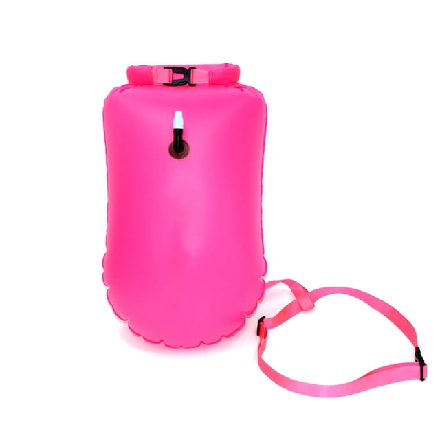 Soidarity Bolsa de aire seco inflable para natación con cinturón, boya para deportes acuáticos al aire libre, deriva, surf, pesca, rafting, esnórquel, Kits de desorden para acampar Rosa roja Soidarity OD027864-03