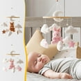 thumbnail image 1 of Xihbxyly Móvil de Cuna con Forma de Conejito, Juguete de Terciopelo Suave, Diseño Giratorio con Estrella y Nube, Chupete con Bolas de Fieltro, Decoración para Habitación de Bebé, Fácil Instalación, L, 1 of 5