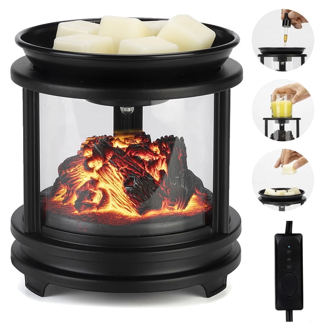 MOAFINA Wax Melt Warmer with Timer,Campfire Wax Warmer,3-in-1 Oil Burner Electric Candle Wax Warmer,Wax Warmer for Scented Wax Melts,Wax Melter Fragrance Warmer for Home Office B