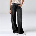 thumbnail image 5 of JJHGVB Jeans for Women Wide Leg Jeans Woman Baggy Jeans Ladies Pants Casual Comfortable Pants Women Baggy Pants Comfy Pants for Women Loose Fit Gray 3XL, 5 of 7