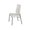 White PU & Chrome, variant on Metal Dining Chair, Vegan Faux Leather, Set of 2, White, Chrome- Saltoro Sherpi