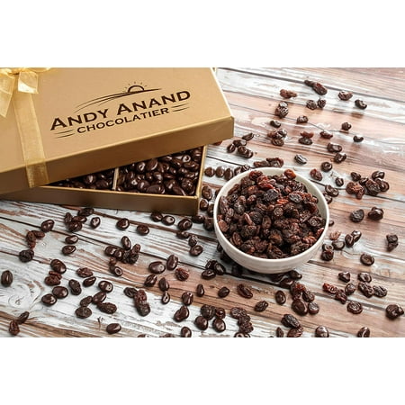 Andy Anand’s California Chocolate covered Raisins 1 LB, for Birthday, Valentine Day, Gourmet Christmas Holiday Food Gift Basket, Thanksgiving, Mothers Fathers Day, Get Well Basket Idea for Men &