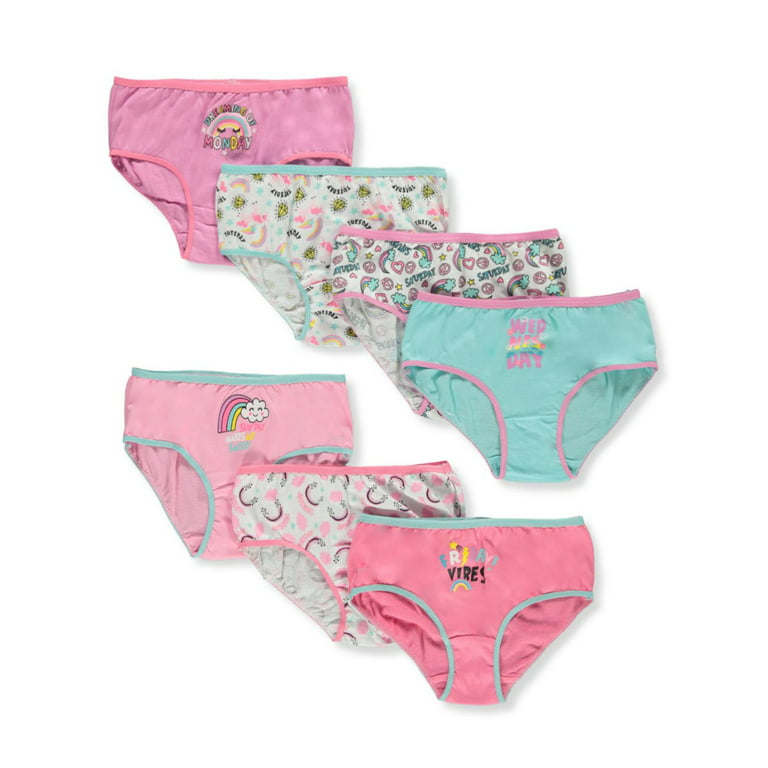 Rene Rofe Girls' 7-Pack Brief Panties - pink/multi, 6 - 6x (Little Girls) 