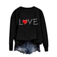 thumbnail image 4 of Uaswgudfs Women's Valentine's Day Crewneck Sweatshirt - Casual Long Sleeve Pullover with Red Heart Print, Valentine Graphic Active Top for Women, 4 of 5