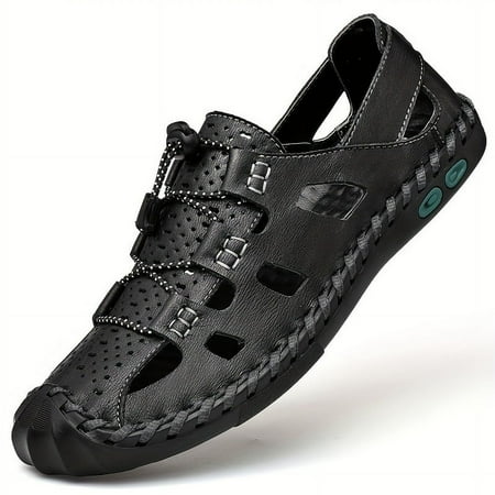 

Plus Size Men s Solid Breathable Sandals With Adjustable Buckle Comfy Non Slip Casual Shoes For Men s Outdoor Activities