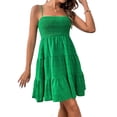 thumbnail image 2 of LYMAYTER Robe Nuisette Femme Bretelles Spaghetti Réglables Jupe Mini Confort Ample Robes pour Femmes, 2 of 7