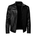 thumbnail image 3 of GXIPO Mens Leather Jacket Real Lambskin Cafe Racer Style Leather Biker Jackets For Men Black M, 3 of 4