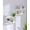 White-2, variant on 2-Tier Wall Mounted Floating Shelves, Rustic Brown + Black, Set of 2