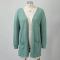 thumbnail image 2 of Aayomet 2023 Fall Long Cardigans for Women Knit Cable Cardigan Sweater With Pockets (Green, S), 2 of 5