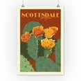 thumbnail image 2 of Scottsdale, Arizona, Prickly Pear Cactus, Letterpress (12x18 Wall Art Poster, Room Decor), 2 of 3